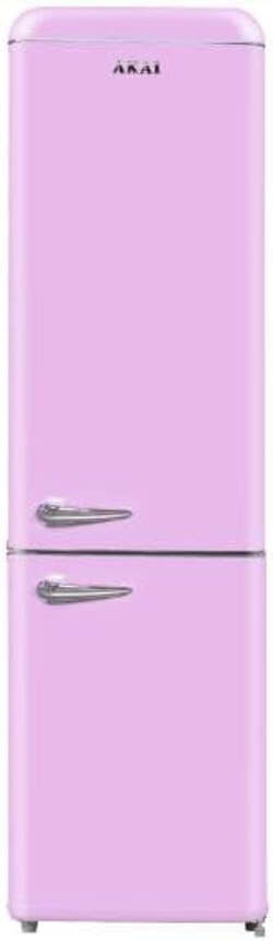 Frigorifero Combinato Vintage Retro AKAI CLASS300KPK 184x55 cm cl. F Rosa
