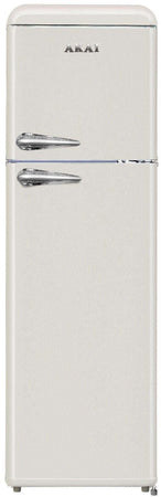 Frigorifero Doppia Porta Retro' Vintage Anni 50 AKAI CLASS280KCR cm cl. F Crema