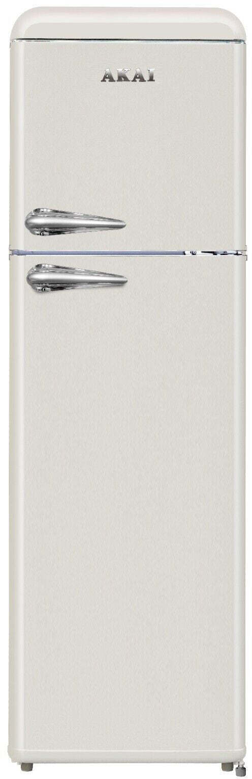 Frigorifero Doppia Porta Retro' Vintage Anni 50 AKAI CLASS280KCR cm cl. F Crema