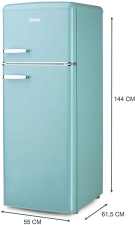 Frigorifero Doppia porta Retro Vintage Turchese Domo DO91705R