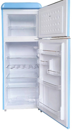 Frigorifero Doppia Porta Vintage Anni 50 AKAI CLASS240KBL 147x55 cm cl. F Blu
