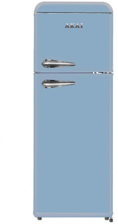 Frigorifero Doppia Porta Vintage Anni 50 AKAI CLASS240KBL 147x55 cm cl. F Blu