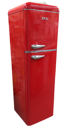 Frigorifero Doppia Porta Vintage Anni 50 AKAI CLASS280KRD 175x55 cm cl. F Rosso