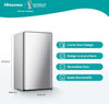 Frigorifero monoporta Libera installazione 82 L Design Curvilineo Silver Illuminazione LED Hisense RR106D4CDF