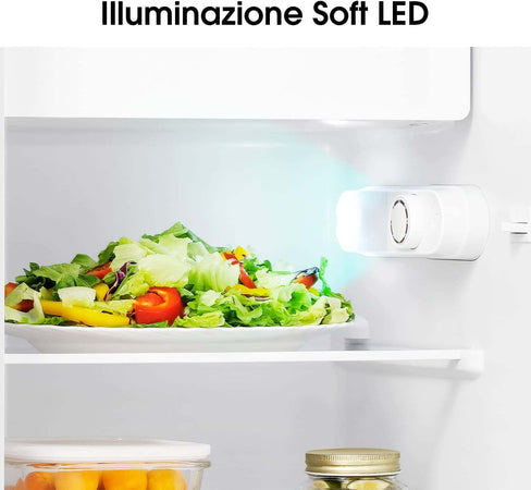 Frigorifero monoporta Libera installazione 82 L Design Curvilineo Silver Illuminazione LED Hisense RR106D4CDF