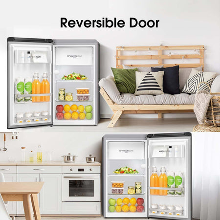 Frigorifero monoporta Libera installazione 82 L Design Curvilineo Silver Illuminazione LED Hisense RR106D4CDF