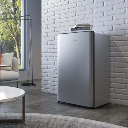 Frigorifero monoporta Libera installazione 82 L Design Curvilineo Silver Illuminazione LED Hisense RR106D4CDF