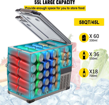 Frigorifero Portatile 12v Frigo Compressore Per Auto Barca Camper Da Viaggio 55l Casa, arredamento e bricolage > Elettrodomestici Trade Shop italia - Napoli, Commerciovirtuoso.it