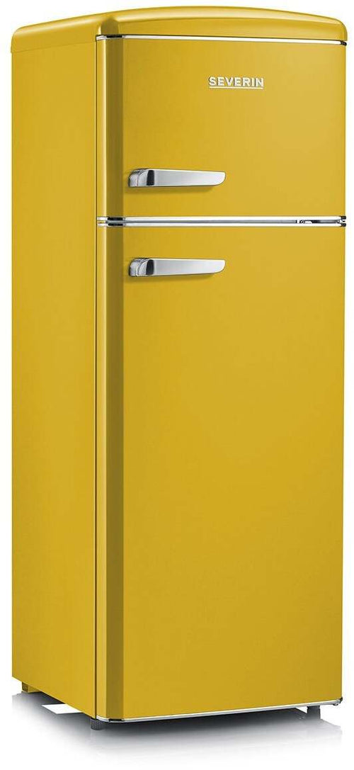 Frigorifero Retrò doppia porta Severin Giallo RKG 8936