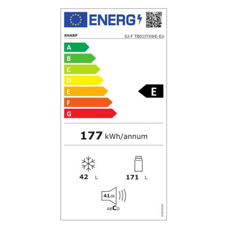 Frigorifero Sharp doppia porta SJFTB01ITXWE 213 lt statico colore bianco classe E
