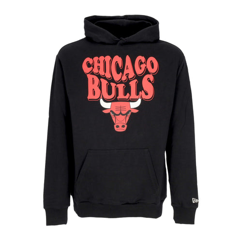 NEW ERA Felpa Leggera Cappuccio Uomo Nba Script Oversize Hoodie Chibul Black/front Door Red da uomo