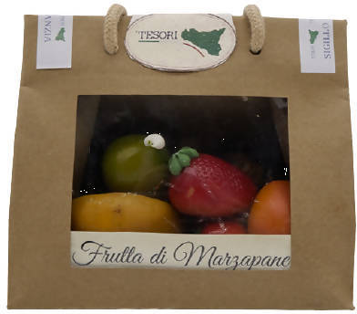 Frutta di Marzapane assortita 300g 9 pezzi Frutta Dolce Decorativa ad Uso Alimentare di Zucchero Fruttini Colorati frutta di marzapane Tesori Di Sicilia - Nicosia, Commerciovirtuoso.it