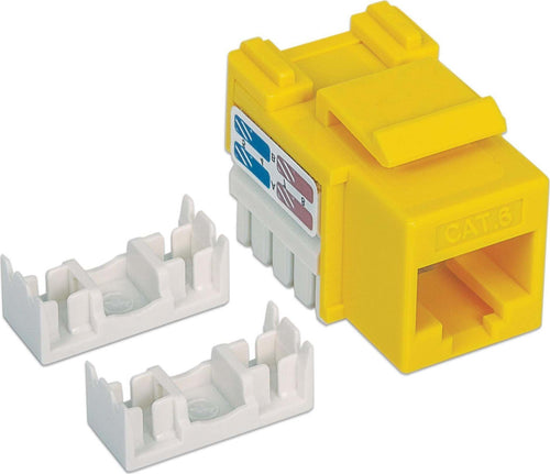 Frutto-Keystone-RJ45-Cat.6-UTP-non-schermato-Giallo-Intellinet