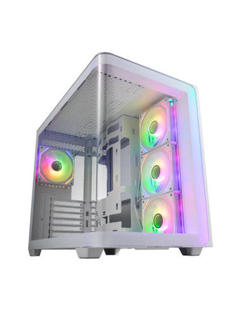 FSP FORTRON CASE M.TOWER M580-WA WHITE TG CURVE 4ARGB COOL 2USB3 TYPEC POC0