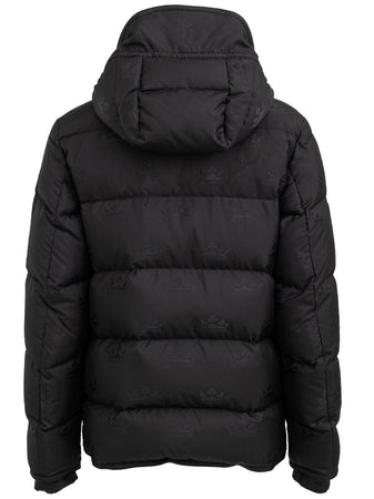 Dolce &amp; Gabbana Giubbotto all over logo nero da uomo