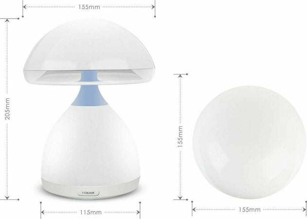 Fungo rgb Lampada LED 7 COLORI Cromoterapia da Tavolo Comodino Senza Fili Illuminazione/Illuminazione per interni/Illuminazione per bambini/Luci notturne per bambini Zencoccostore - Formia, Commerciovirtuoso.it