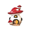 Funghetto in terracotta con luci uso interno per decorazioni natalizie