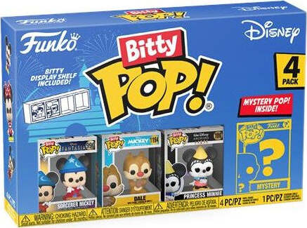 Funko-71321-POP-BITTY-Disney-Sorcerer-Mickey-4pz-Pack