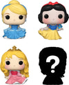 FUNKO-BITTY-POP-DISNEY-PRINCESS-CINDERELLA,-SNOW-WHITE,-AURORA-E-UNA-MINI-FIGURA-MISTERIOSA-A-SORPRESA