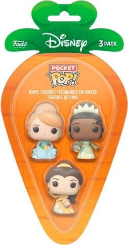 FUNKO-CARROT-POCKET-POP!-DISNEY---CINDERELLA,-BELLA-AND-TIANA
