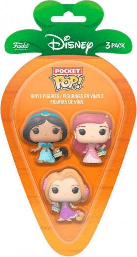 FUNKO-CARROT-POCKET-POP!-DISNEY---RAPUNZEL,-ARIEL-AND-JASMINE