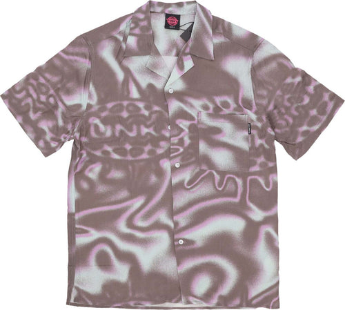 FUNKY-Camicia-Manica-Corta-Uomo-Ultra-Viscose-Shirt-Brown-Multi-da-uomo