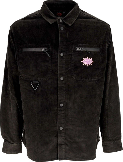 FUNKY-Camicia-Manica-Lunga-Uomo-Ultra-Corduroy-Shirt-Black-da-uomo