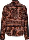 FUNKY-Felpa-Collo-Alto-Uomo-Tribe-Full-Zipper-Fleece-Rust-da-uomo