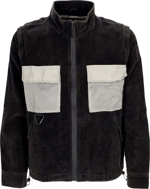FUNKY-Giubbotto-Uomo-Round-Corduroy-Jacket-Washed-Black-da-uomo