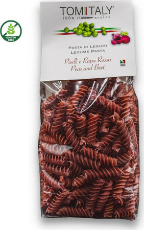 Fusilli Di Piselli & Rapa Rossa - Gluten Free - 250g Alimentari e cura della casa/Pasta riso e legumi secchi/Pasta e noodles/Pasta/Pasta corta Tomitaly - Caorso, Commerciovirtuoso.it