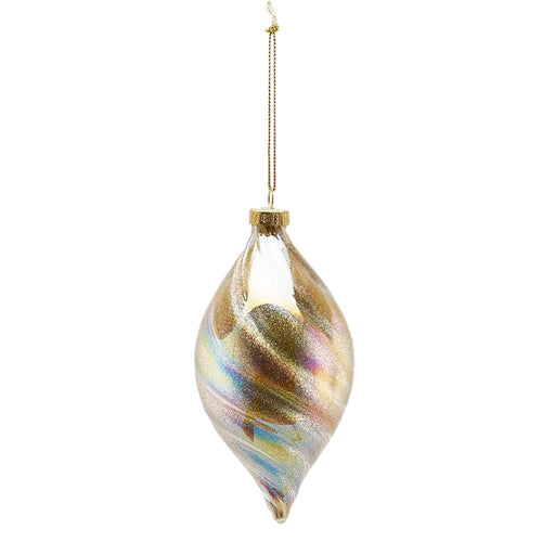 Palline per albero di natale in vetro color Oro pendagli decorati lucidi