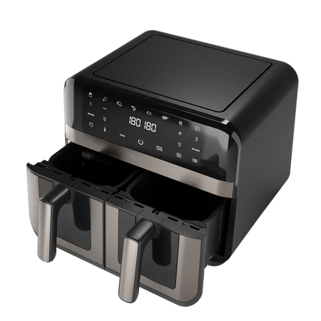 Friggitrice ad Aria AIWA 9L Doppio Cestello 2400W Dual Zone Digitale Silenziosa