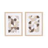 Set2 Quadro Sherley 30 x 40 con stampa su carta, vetro, mdf e cornice in mdf