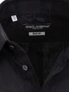 Dolce & Gabbana Camicia logo ricamato tono su tono da uomo