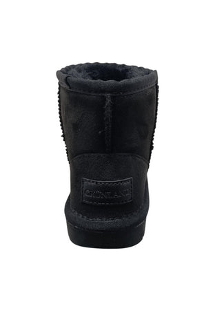 Stivaletti bambina Grunland Junior Crom nero suede - Stile caldo con elastico