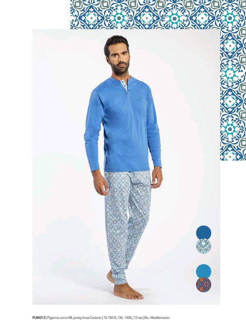 Pigiama Uomo Primavera/Estate Milk And Honey Linea Ceramic XXL Jersey