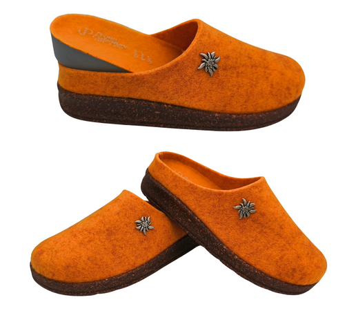 Ciabatte Tirolesi da Donna, Pantofole Invernali da Casa, Sottopiede Estraibile, 100% Made in Italy