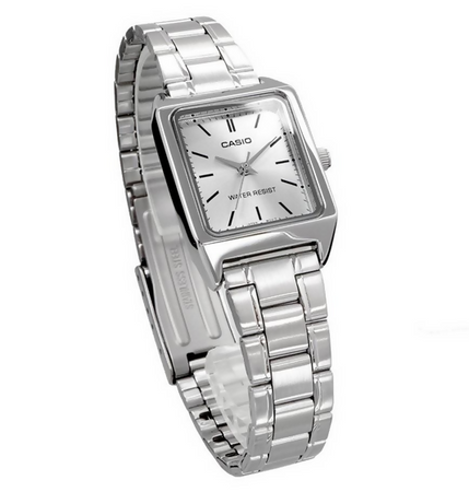 Orologio Casio per donna, LTP-V007D-7E, color argento in acciaio, movimento al quarzo impermeabile
