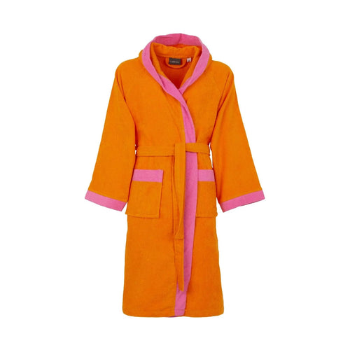 Accappatoio Voyage L/XL Carrara in microspugna di cotone 280 gr/mq, profili a contrasto, con cappuccio e tasche, in custodia trasparente richiudibile.