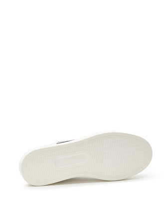 Dolce &amp; Gabbana Sneakers Bassa in Pelle Bianca 'Prince' da uomo