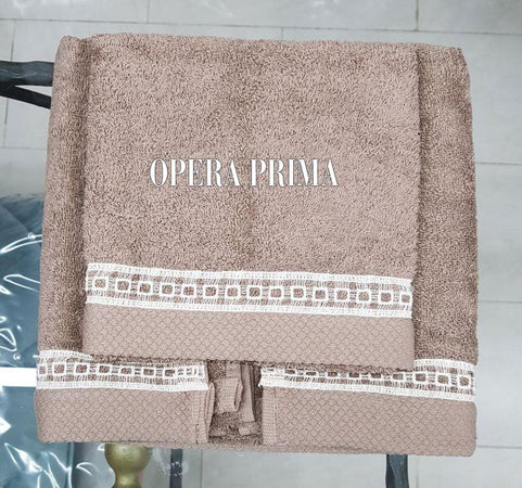 Set Asciugamani Opera Prima Marte  Spugna di Cotone