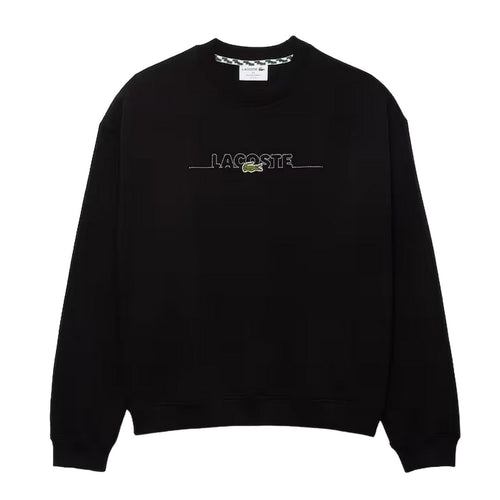 Lacoste felpe senza cappuccio uomo lacoste - sweatshirt - nero da uomo