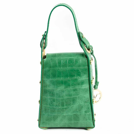 19V69 Versace Italia Borsa Donna Leather Bag Cesto Lux Green 19V69 Italia