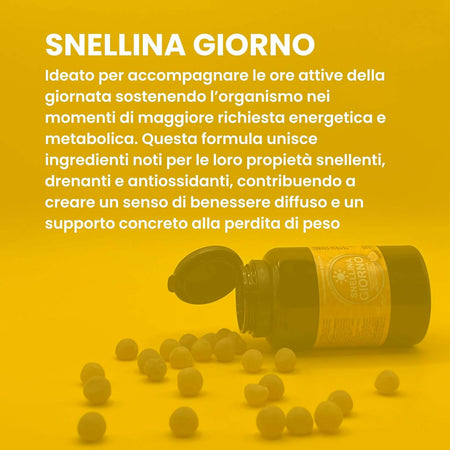Snellina Giorno & Notte Dimagrante Donna – Integratore Brucia Grassi Naturale con Arancio Amaro, Griffonia e Rodhiola