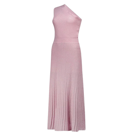 Dexterior vestiti casual donna d.exterior - plisse' lux abito monospalla lungo - fucsia da donna