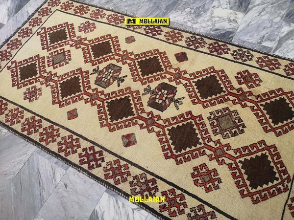 Gabbeh Kashkuli D'epoca 227x118 Casa e cucina/Tessili per la casa/Tappeti e tappetini/Tappeti Mollaian Tappeti - Lecce, Commerciovirtuoso.it