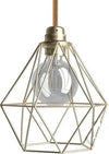 Gabbia paralume diamond in metallo con attacco E27 oro Illuminazione/Illuminazione per interni/Lampadari lampade a sospensione e plafoniere/Lampade a sospensione Led Mall Home - Napoli, Commerciovirtuoso.it