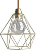 Gabbia paralume diamond in metallo con attacco E27 oro Illuminazione/Illuminazione per interni/Lampadari lampade a sospensione e plafoniere/Lampade a sospensione Led Mall Home - Napoli, Commerciovirtuoso.it