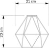Gabbia paralume diamond in metallo con attacco E27 oro Illuminazione/Illuminazione per interni/Lampadari lampade a sospensione e plafoniere/Lampade a sospensione Led Mall Home - Napoli, Commerciovirtuoso.it