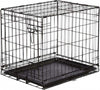 Gabbia-Per-Cani-Cane-In-Metallo-Nero-96-X-84-X-64-Cm-Per-Trasporto-Con-Ruote